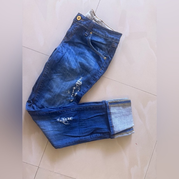 vintage Zana Di  jeans blue cuffed women zipper button size 11 - Picture 4 of 16